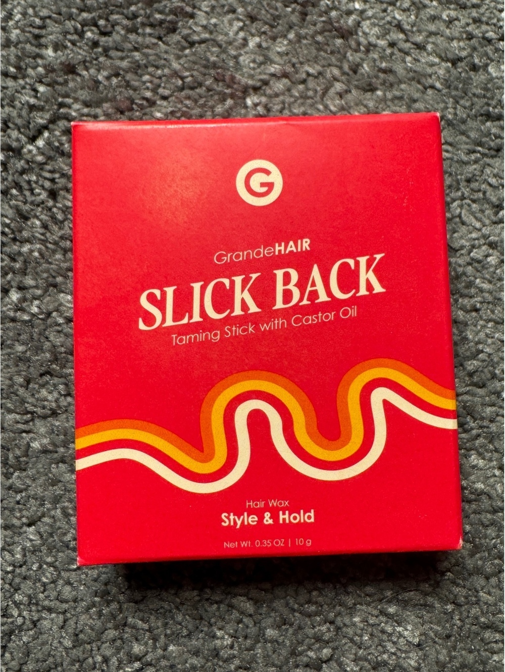 GrandeHAIR Slick Back Taming StickCastor Oil Hair Wax Flyaway Control 0.35oz NEW